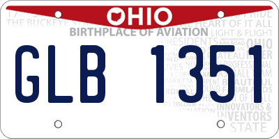 OH license plate GLB1351
