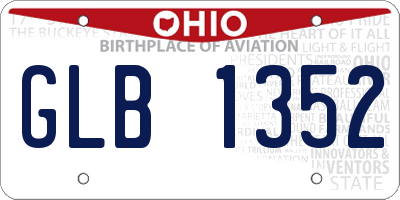OH license plate GLB1352