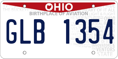 OH license plate GLB1354