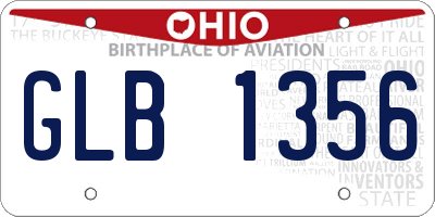 OH license plate GLB1356