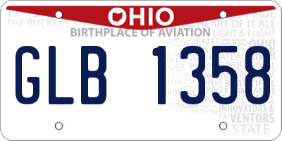 OH license plate GLB1358