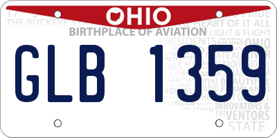 OH license plate GLB1359