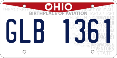 OH license plate GLB1361