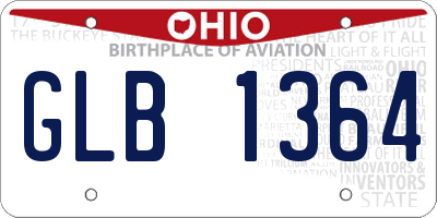 OH license plate GLB1364