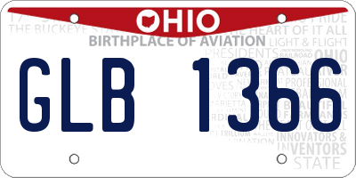 OH license plate GLB1366