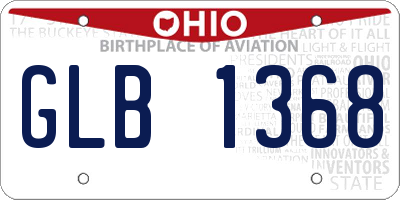 OH license plate GLB1368