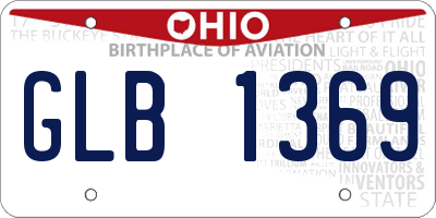 OH license plate GLB1369
