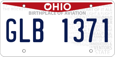OH license plate GLB1371