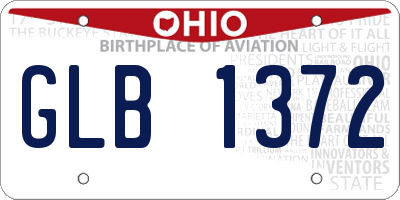 OH license plate GLB1372