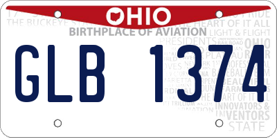 OH license plate GLB1374