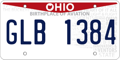 OH license plate GLB1384