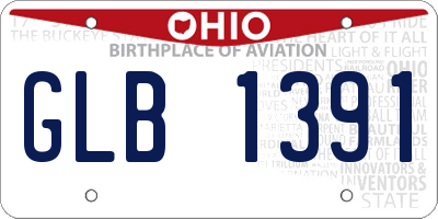 OH license plate GLB1391
