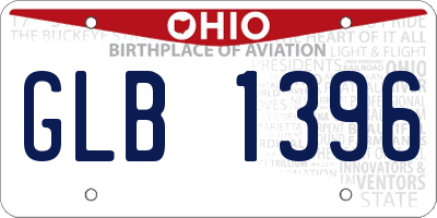 OH license plate GLB1396