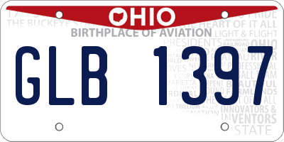 OH license plate GLB1397