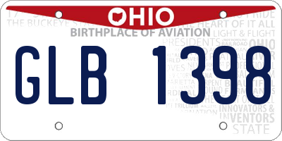 OH license plate GLB1398
