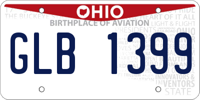 OH license plate GLB1399