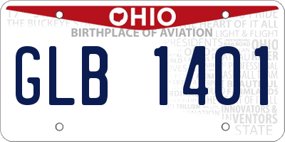 OH license plate GLB1401