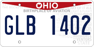 OH license plate GLB1402