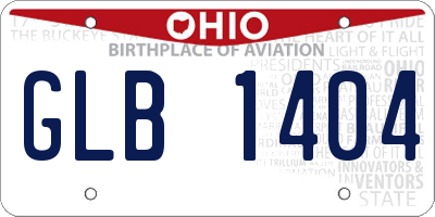 OH license plate GLB1404