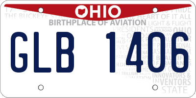 OH license plate GLB1406