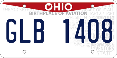OH license plate GLB1408