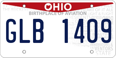 OH license plate GLB1409
