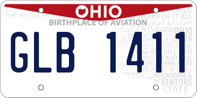 OH license plate GLB1411