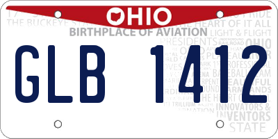 OH license plate GLB1412