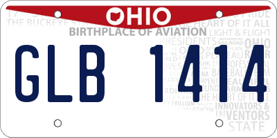 OH license plate GLB1414