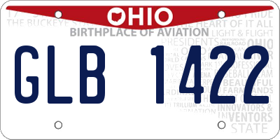OH license plate GLB1422