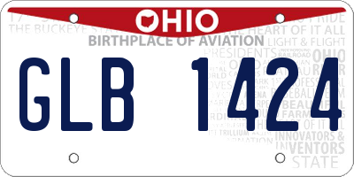 OH license plate GLB1424