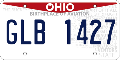 OH license plate GLB1427