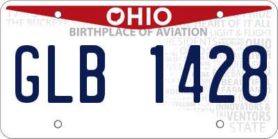 OH license plate GLB1428
