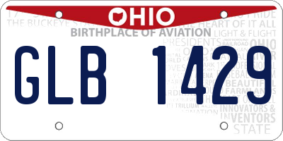 OH license plate GLB1429