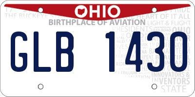 OH license plate GLB1430