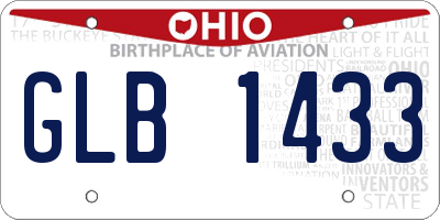 OH license plate GLB1433