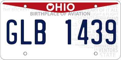 OH license plate GLB1439