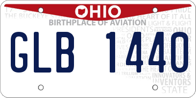 OH license plate GLB1440