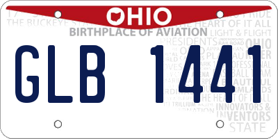 OH license plate GLB1441