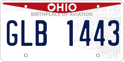 OH license plate GLB1443