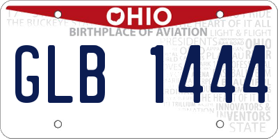 OH license plate GLB1444