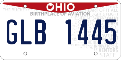 OH license plate GLB1445
