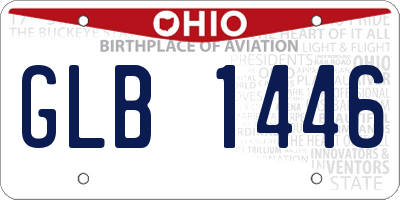OH license plate GLB1446