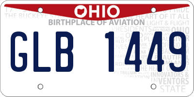OH license plate GLB1449