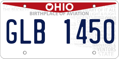 OH license plate GLB1450