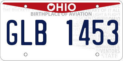 OH license plate GLB1453