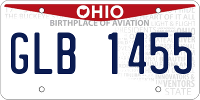 OH license plate GLB1455