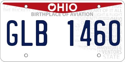 OH license plate GLB1460