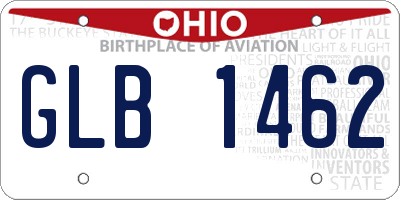 OH license plate GLB1462