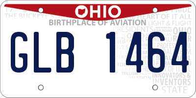 OH license plate GLB1464